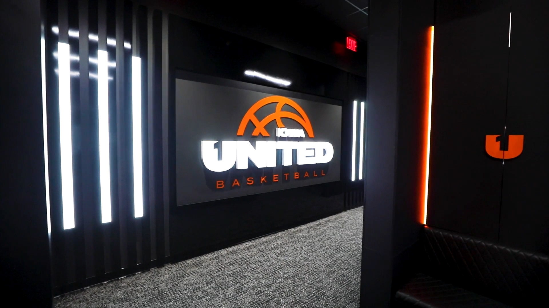Iowa United logo wall